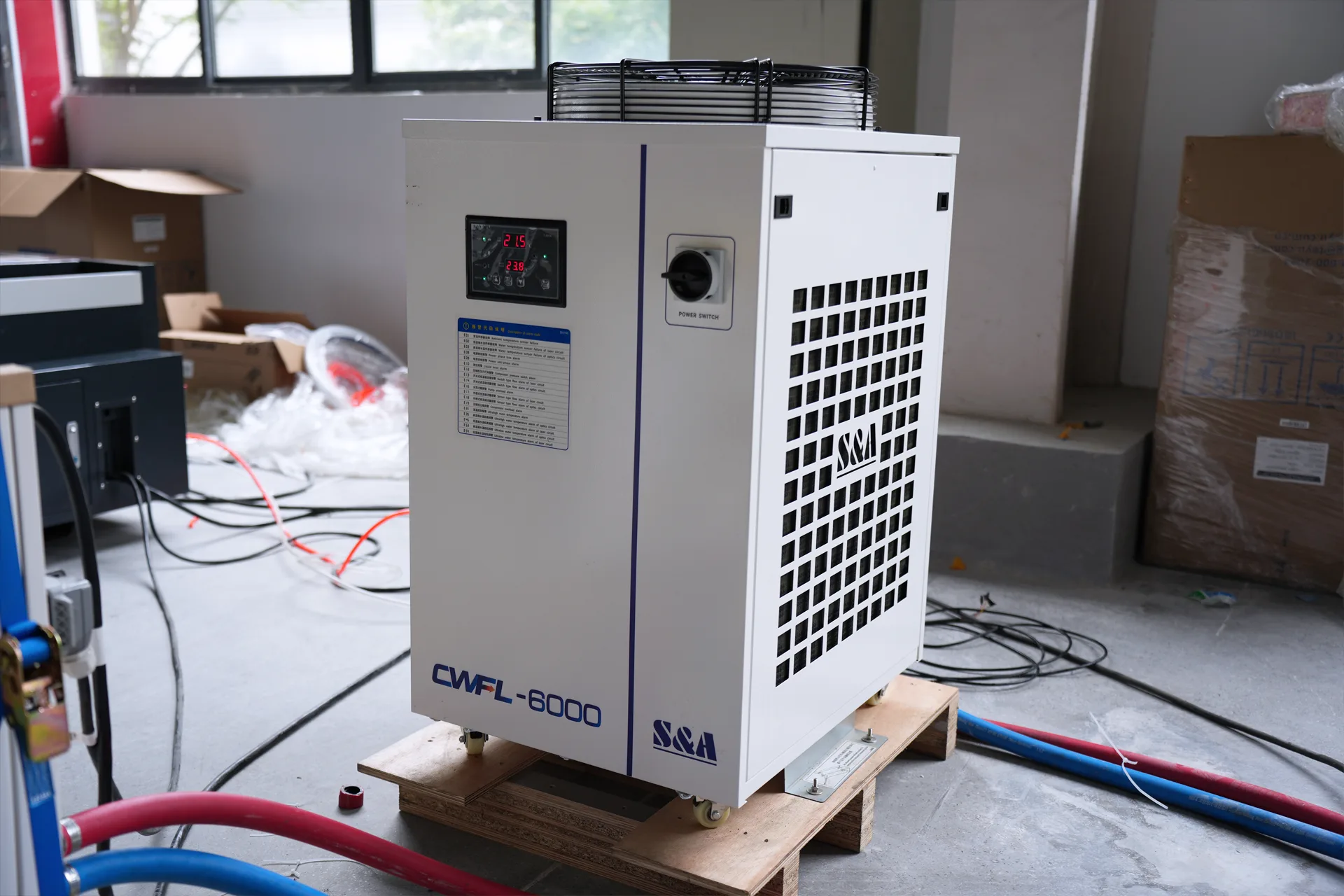 6KW Fiber Laser Cutting Machine, 6000W Sheet Metal Laser Cutting Machine Price - water cooler